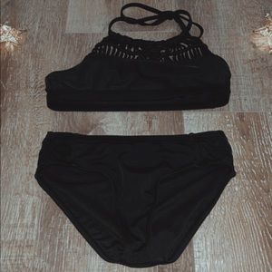 Black justice adjustable lace bakini with great quality!